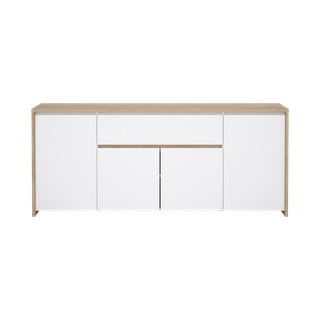 Cassettiera bianca e di colore naturale con effetto rovere 197x84x48 cm Next – Tvilum