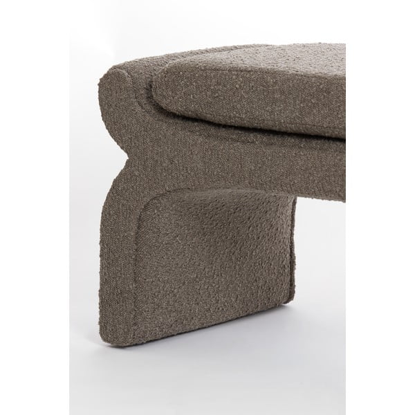 Panchina marrone in tessuto bouclé Nafya - Light & Living-image-4