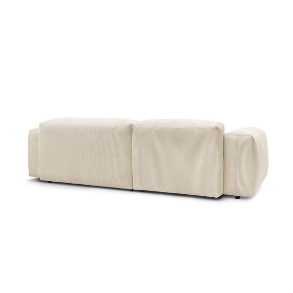 Divano angolare in velluto a coste beige (angolo sinistro) Lafayette - Bobochic Paris-image-4