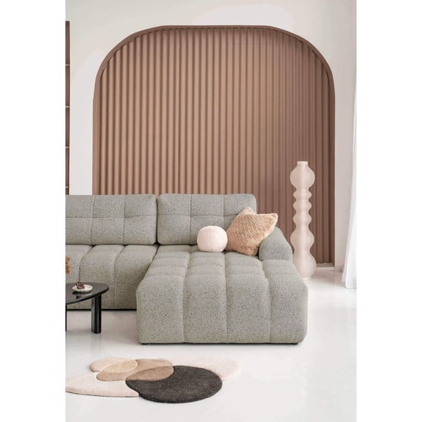 Divano angolare componibile marrone chiaro allungabile/con contenitore (con penisola a destra) Lulu – Miuform-image-3