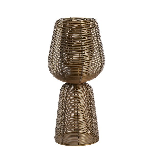 Lampada da tavolo color bronzo in metallo (altezza totale 42 cm) Aboso – Light & Living