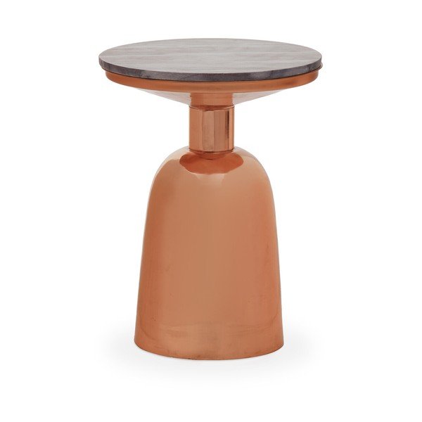 Tavolino rotondo con piano in marmo ø 48 cm Amira – Premier Housewares-image-3