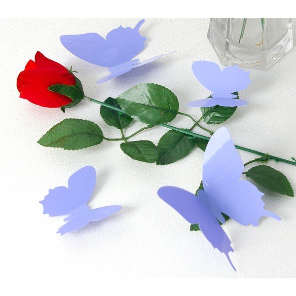 Set di 12 adesivi 3D viola Farfalle - Ambiance-image-3