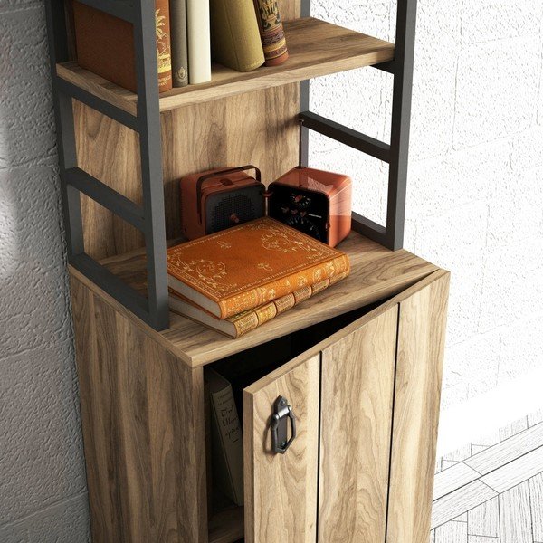 Libreria con mobile in noce decor Lost - Tera Home-image-4