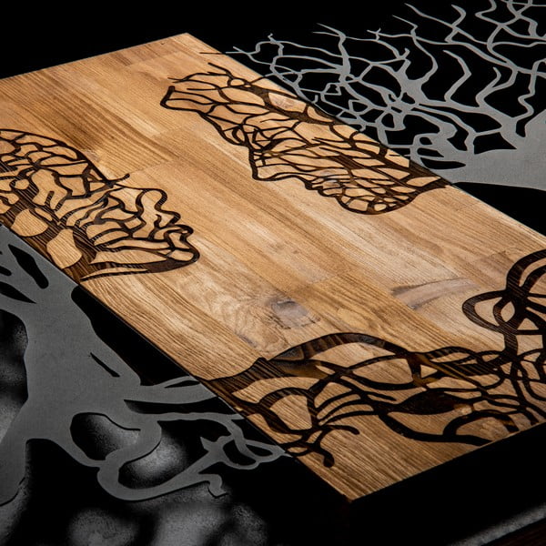 Decorazione murale in legno e metallo 92x58 cm Tutku - Wallity-image-4