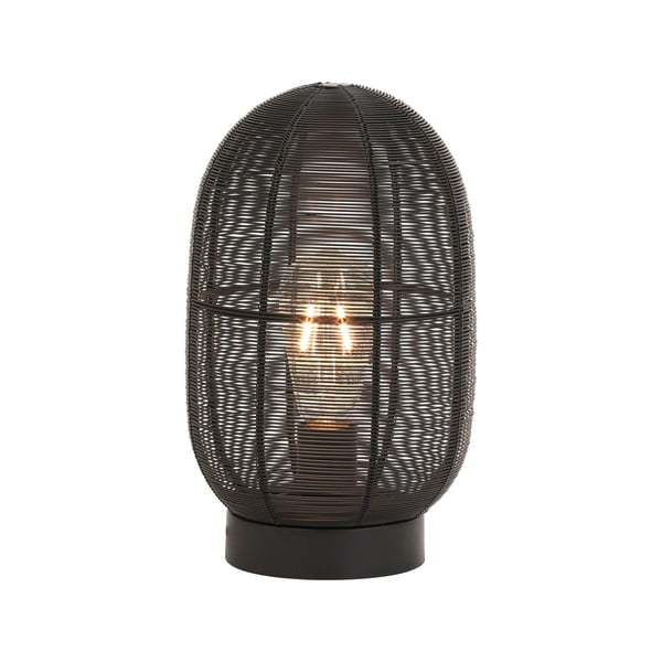 Lampada da tavolo nera (altezza 30 cm) Ophra - Light & Living
