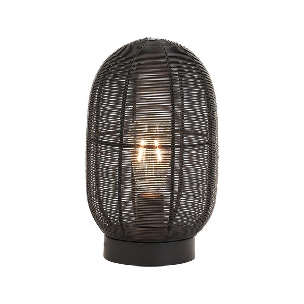 Lampada da tavolo nera (altezza 30 cm) Ophra - Light & Living