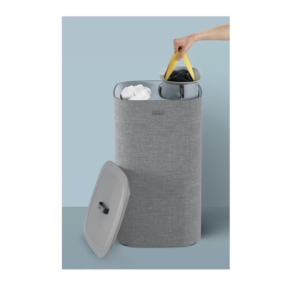 Cesto per biancheria in tessuto grigio, 60 l Tota - Joseph Joseph-image-3