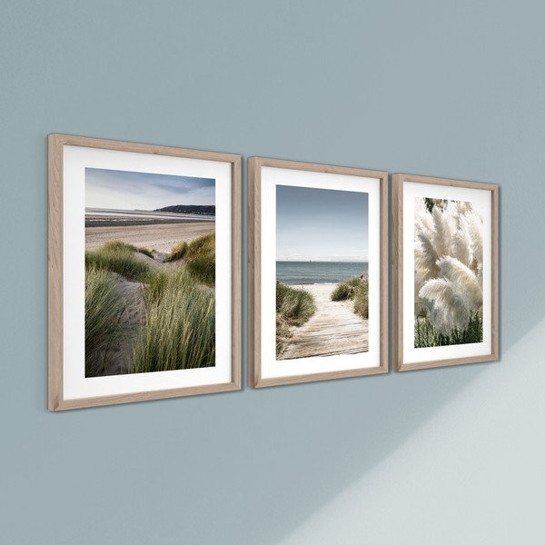 Set di dipinti stampati con cornice inclusa 3 pz 30x40 cm Tranquil – Styler-image-3