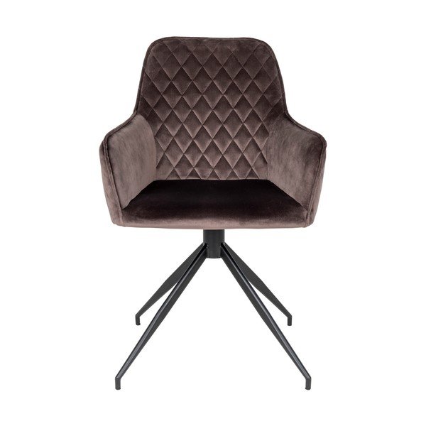Sedia da pranzo marrone in imbottito Harbo – House Nordic-image-2