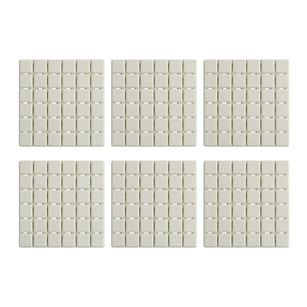 Set di tappetini antiscivolo 5 pz per la vasca 13x13 cm Quadro – MSV
