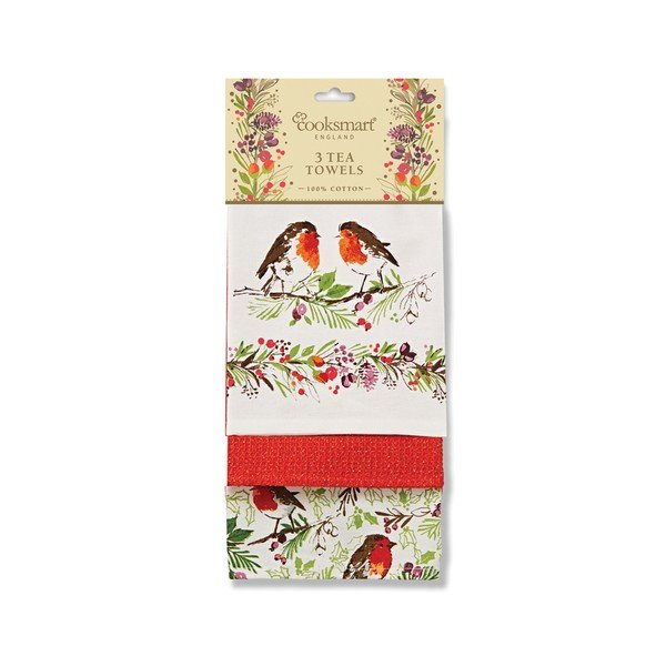 Utěrky Cooksmart England Winter Chorus, 3ks