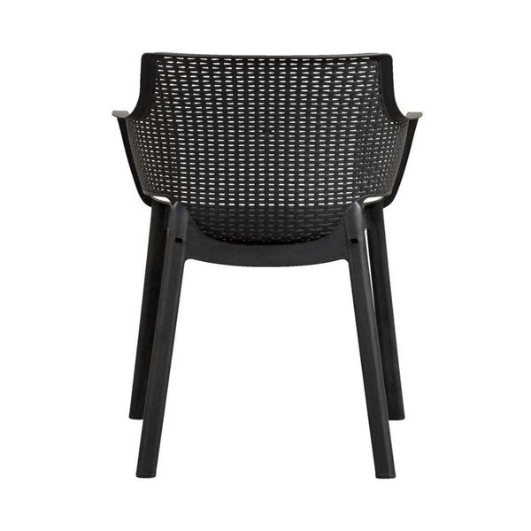 Sedia da giardino in plastica grigia Eva - Keter-image-3