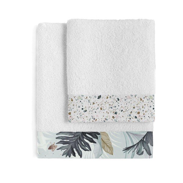 Set di 2 asciugamani in cotone Tropical - Happy Friday Basic