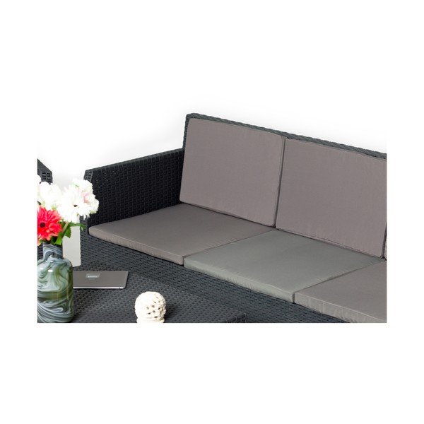 Set da giardino in plastica grigio scuro per 5 persone Diana - Toomax-image-3