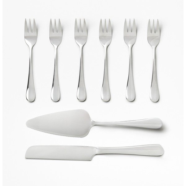 Set di forchettine da dolci bianco/argentato in acciaio inox The Essentials Cake Tools – Printworks