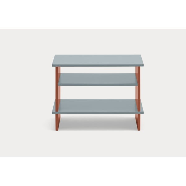 Comodino color mattone/grigio con ripiani Inari – Teulat-image-2