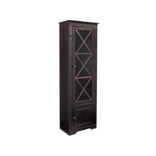 Vetrina in legno di pino marrone scuro 180x35 cm Lisa - Støraa-image-1