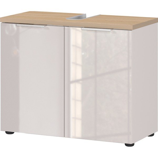 Mobile da lavabo color crema lucido 70x58 cm Tavira – Germania