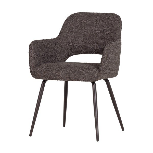 Sedia da pranzo marrone imbottito con braccioli 2 pz Jenny – WOOOD-image-2