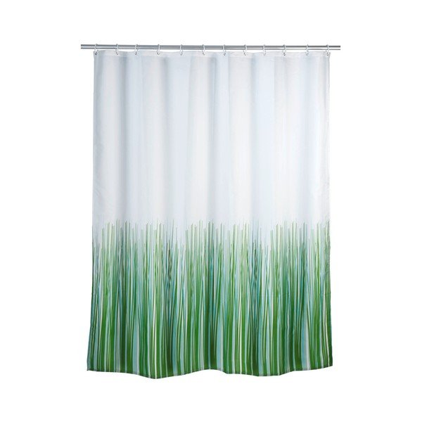 Tenda da doccia verde e bianca Nature, 180 x 200 cm - Wenko
