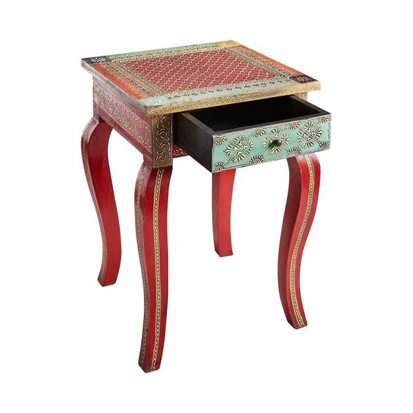 Tavolino in legno di mango rosso Vito - Støraa-image-2