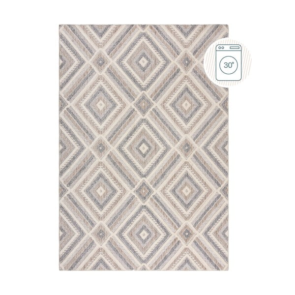 Tappeto greige lavabile 78x150 cm Beckett – Flair Rugs