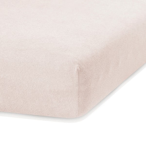 Lenzuolo elastico beige chiaro rubino ad alto contenuto di cotone, 200 x 100-120 cm - AmeliaHome