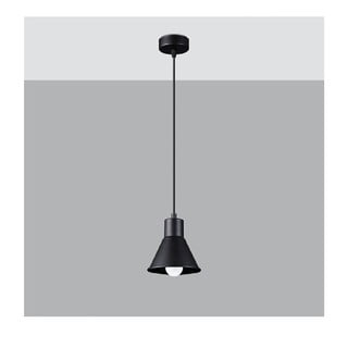 Lampada a sospensione nera con paralume in metallo 14x14 cm Martina - Nice Lamps