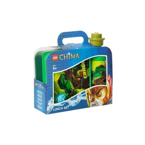 Láhev na pití a box na svačinu Legend of Chima, zelené