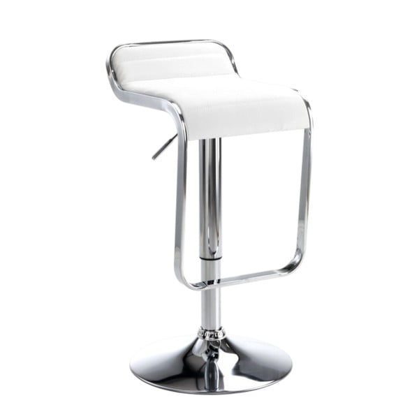Sgabello da bar in bianco e argento 67 cm Snappy - Tomasucci