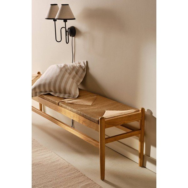 Panchina di colore naturale in legno massiccio Nattavaara – Jotex-image-1