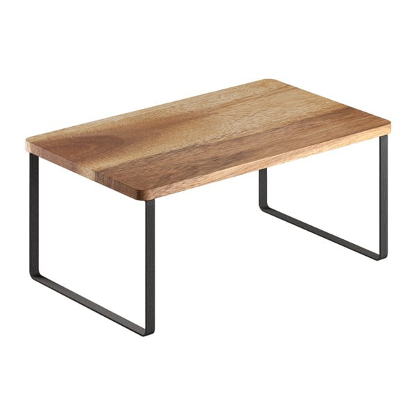 Ripiano aggiuntivo nero opaco/di colore naturale in legno 32x19 cm York – Metaltex