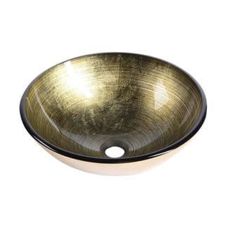 Lavabo rotondo dorato in vetro ø 42 cm Fianna – Sapho