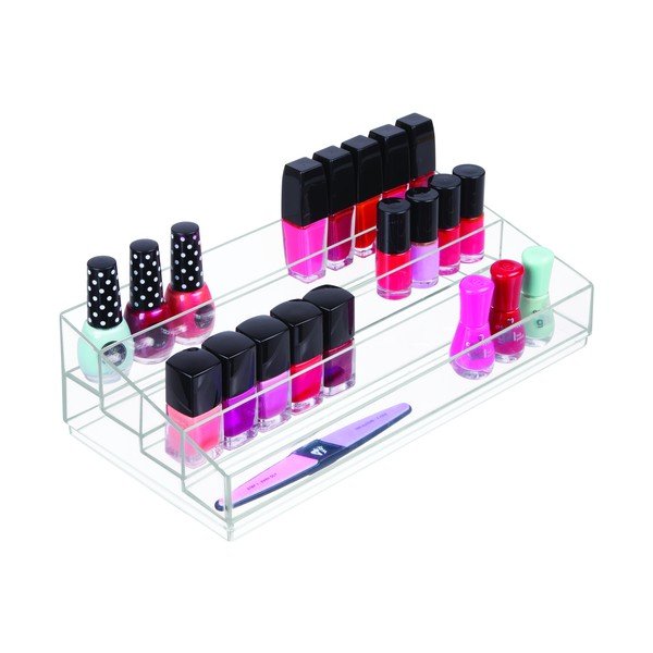 Supporto cosmetico trasparente Clarity, 20 x 34 cm - iDesign-image-2
