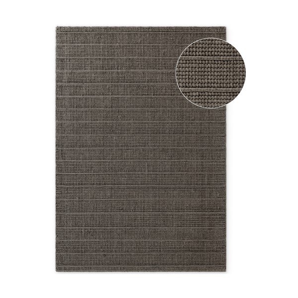 Tappeto grigio scuro/marrone scuro in lana tessuto a mano 200x300 cm Camden Parker – Ted Baker