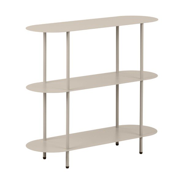 Scaffale beige in metallo 90x81x31 cm Rieti – House Nordic-image-2