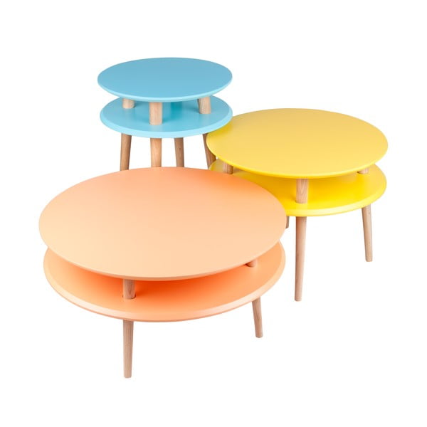 Tavolino grigio chiaro UFO, ⌀ 57 cm - Ragaba-image-2