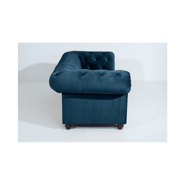 Divano blu Orleans Velvet, 216 cm - Max Winzer-image-2