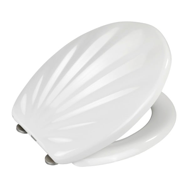 Sedile per wc bianco con chiusura facilitata Premium , 45,5 x 38 cm Sea Shell - Wenko-image-2