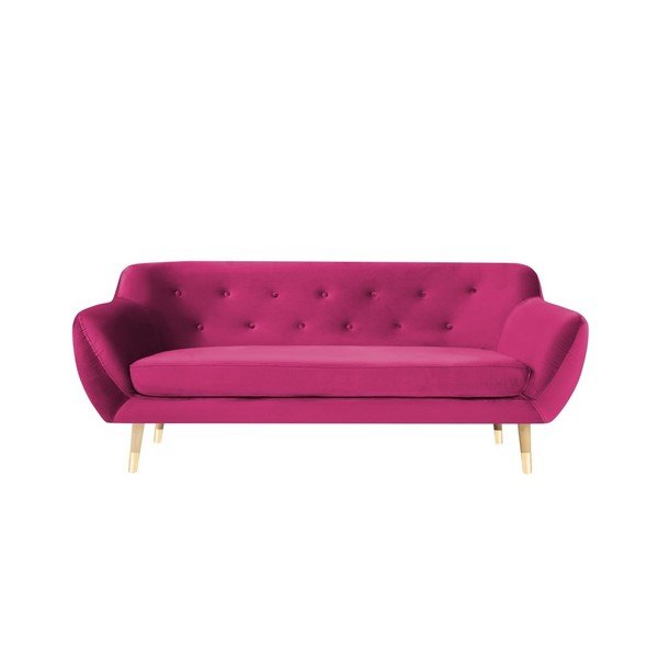 Divano rosa a tre posti Amelie - Mazzini Sofas