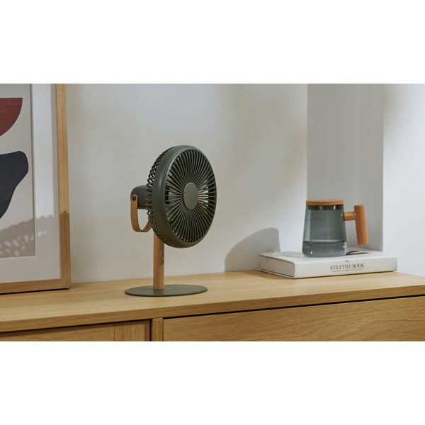 Lampada da tavolo verde con ventola telecomandata (altezza 26 cm) Beyond - Gingko-image-2