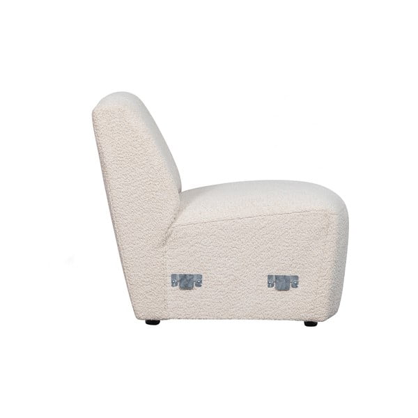 Modulo divano crema in tessuto bouclé (pezzo centrale) Coco - WOOOD-image-4