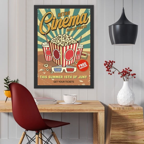 Dipinto 40x55 cm Retro Cinema - Wallity-image-1