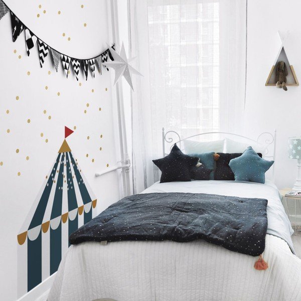 Adesivo murale Circo blu navy, 50 x 55 cm - Dekornik-image-1