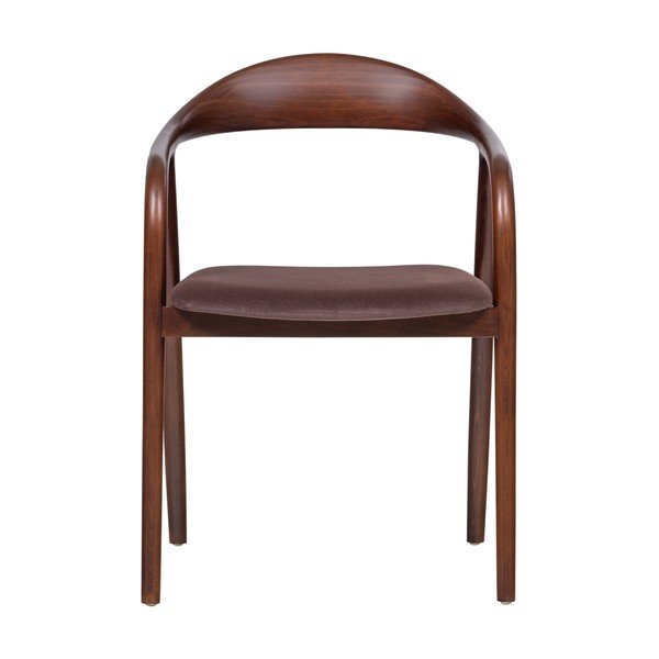 Sedia da pranzo marrone in faggio massiccio con braccioli Bran – WOOOD-image-2