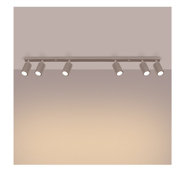 Faretto grigio tortora in metallo 6,5x117 cm Gleam – Sollux-image-1