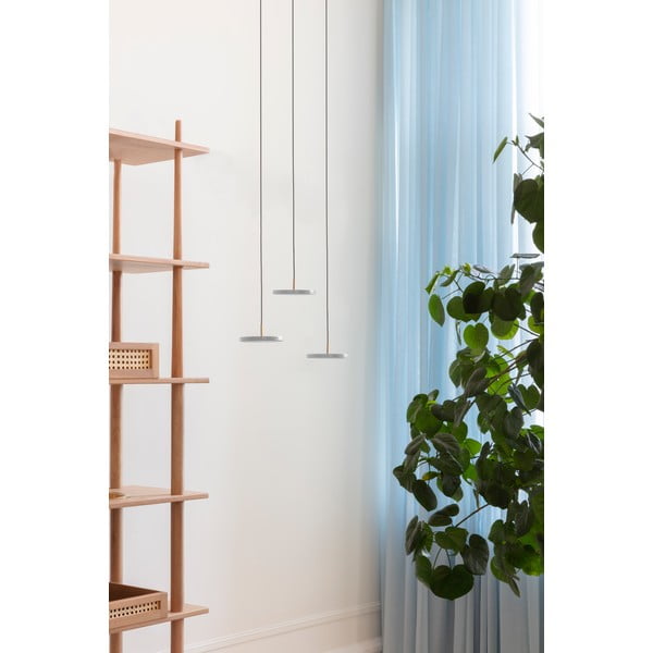 Apparecchio a sospensione LED grigio chiaro con paralume in metallo ø 15 cm Asteria Micro - UMAGE-image-1