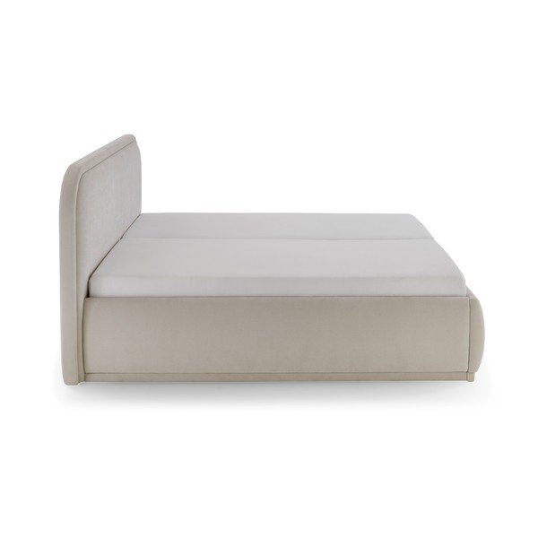 Letto matrimoniale imbottito color crema rete non inclusa 160x200 cm Soma – Meise Möbel-image-4