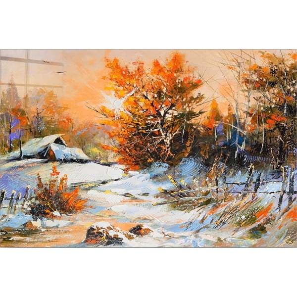 Pittura su vetro 70x50 cm Winter - Wallity